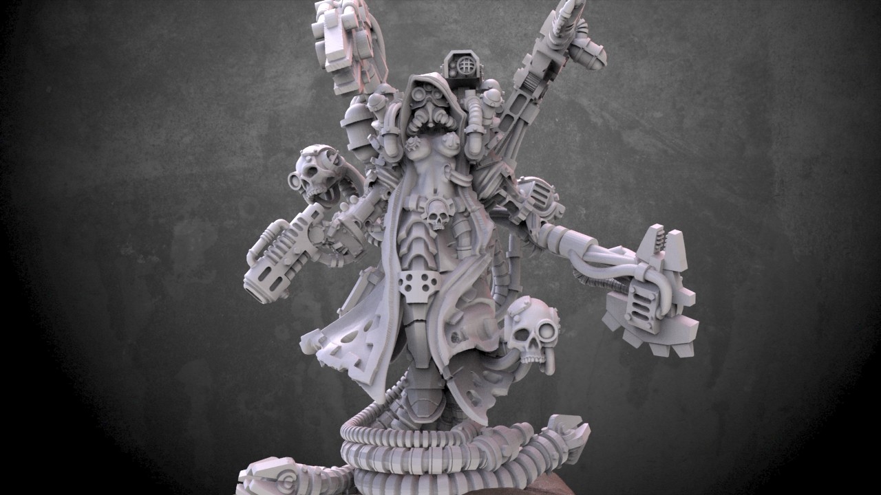 3D-модель миниатюры по мотивам вселенной Warhammer40k