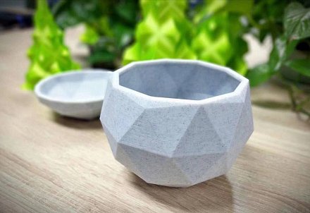 Катушка PLA-Marble пластика ESUN 1.75 мм 1кг., серая (PLA-MB175H1P1)