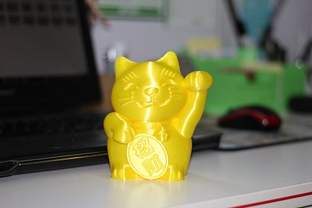 Катушка eSilk PLA-пластика ESUN 1.75 мм 1кг., желтая (eSilk-PLA175Y1)