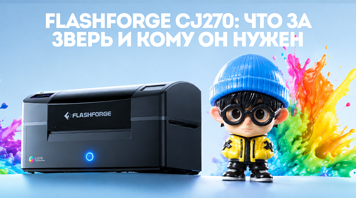 FlashForge CJ270: первый настольный полноцветный УФ-принтер 