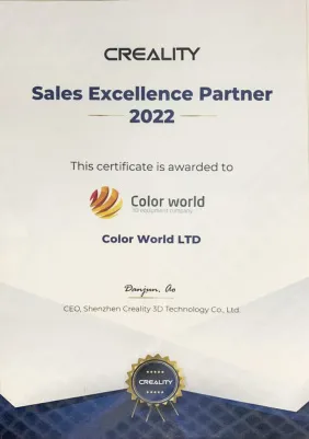 Сертификат Creality 2022